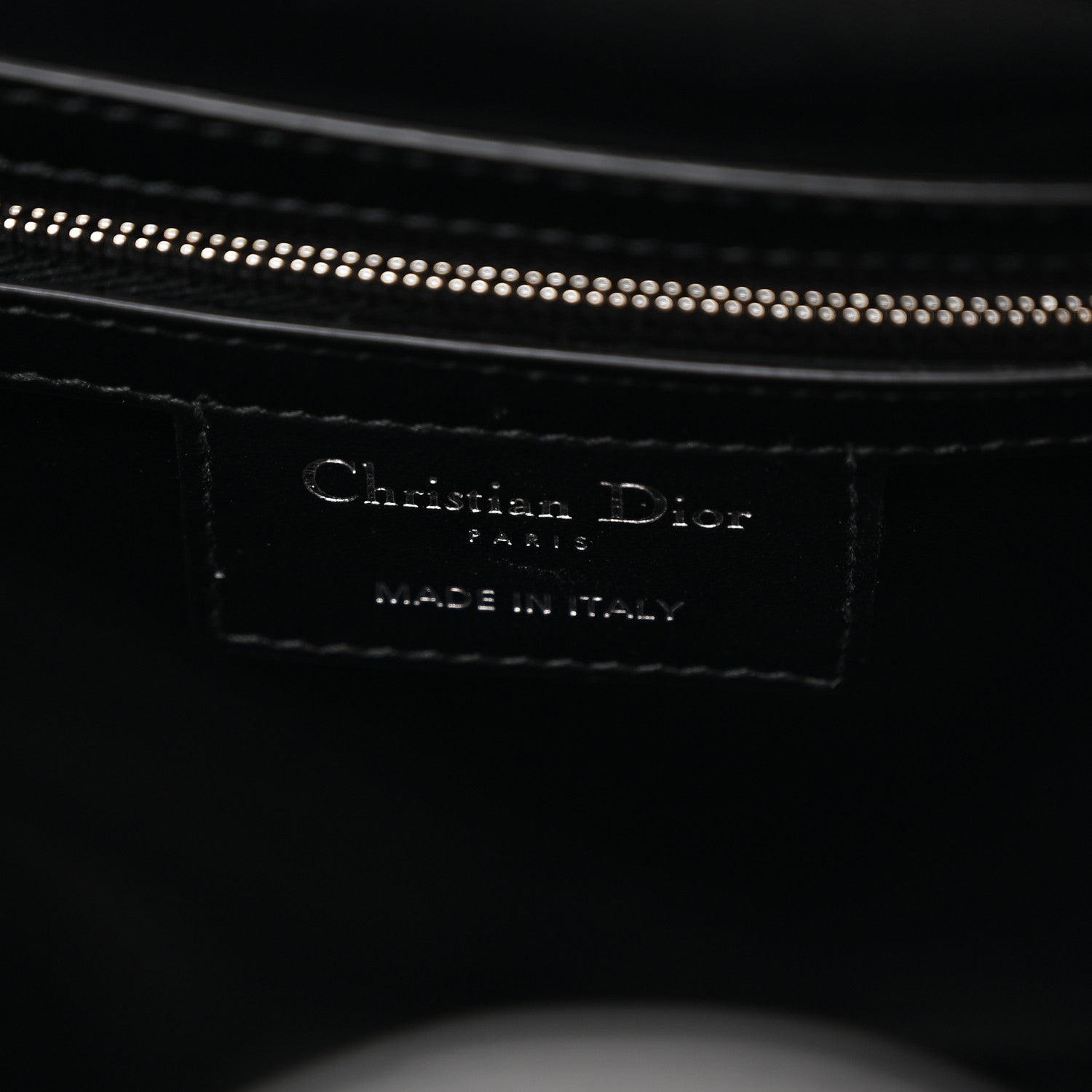 Crinkled Calfskin Macrocannage Medium D-Motion Bag Black