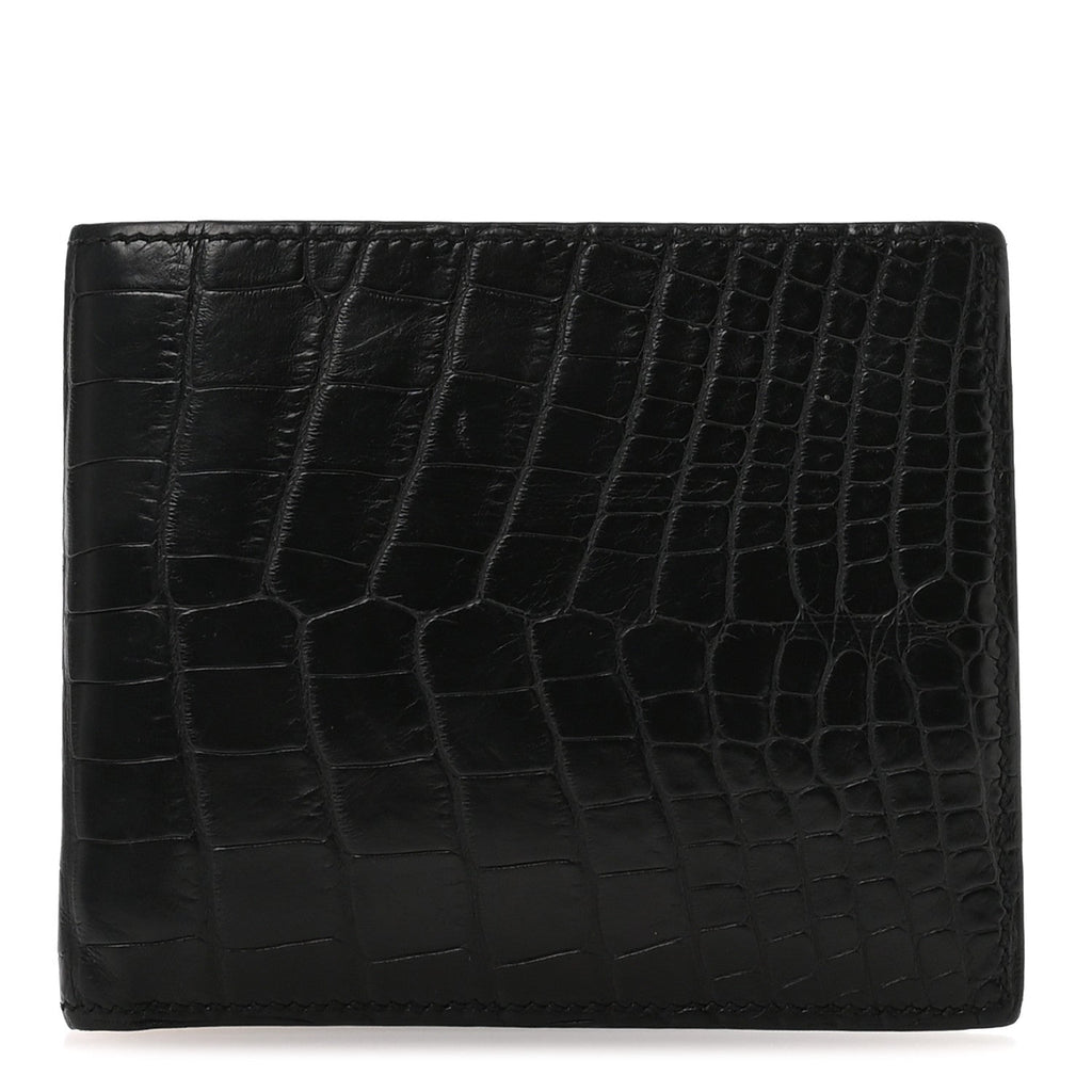 Matte Alligator MC2 Copernic Compact Wallet Black