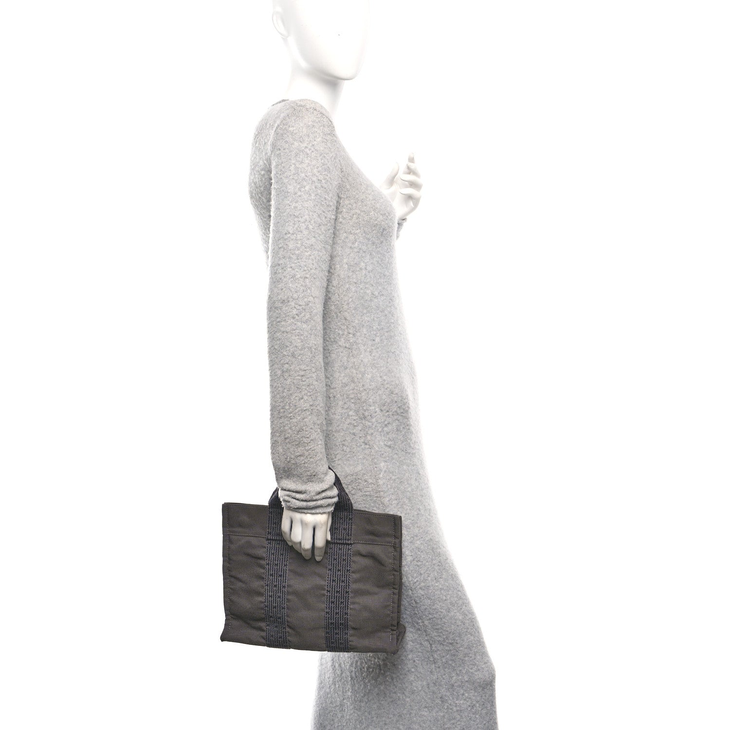 Canvas Herline PM Tote Grey