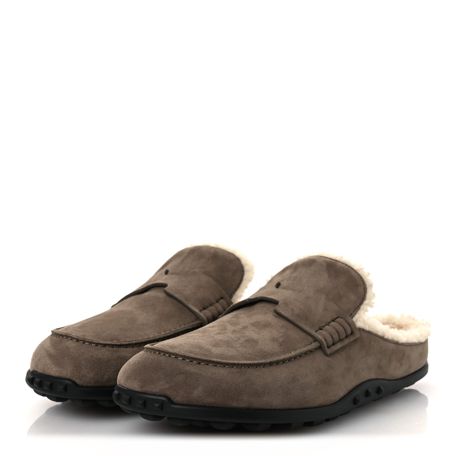 Suede Goatskin Shearling Go Mules 38 Brun Frume Ecru