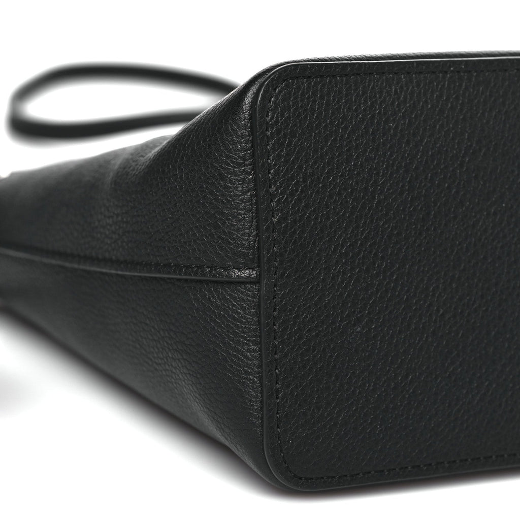 Calfskin Nano Lockme Bucket Black