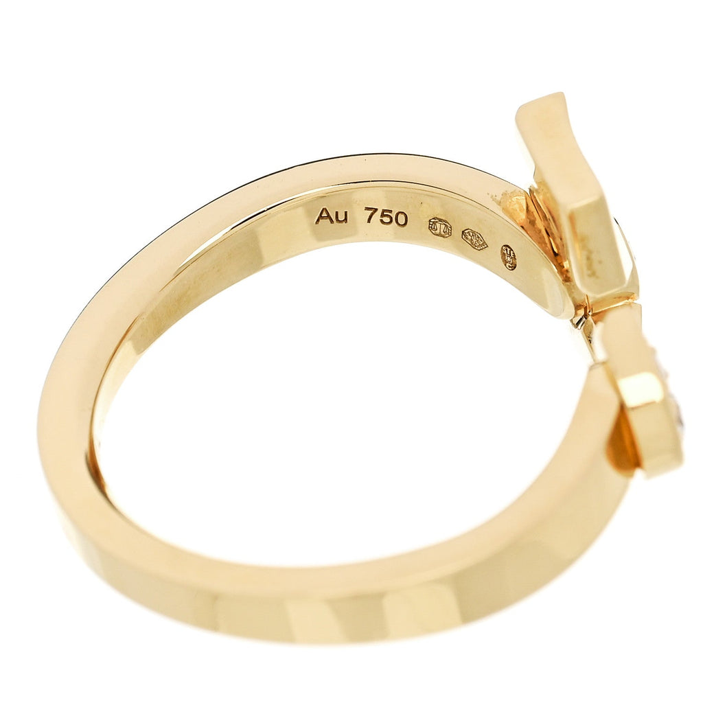 18K Yellow Gold Diamond Extrait de No 5 Ring 54 7