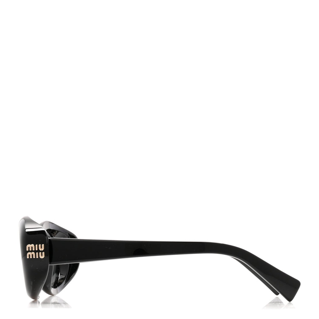 Acetate Oval Reverie Sunglasses SMU B09 Black