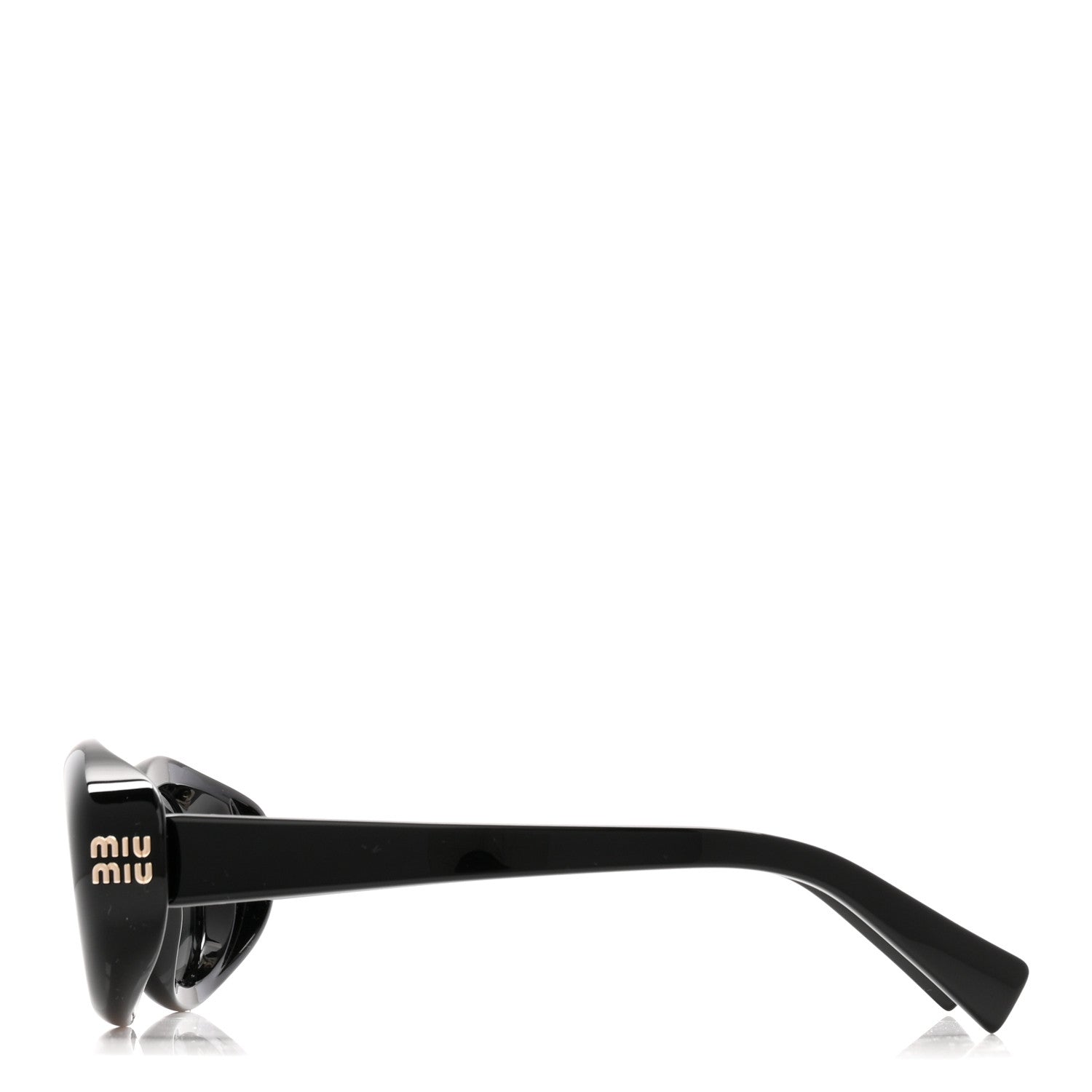 Acetate Oval Reverie Sunglasses SMU B09 Black