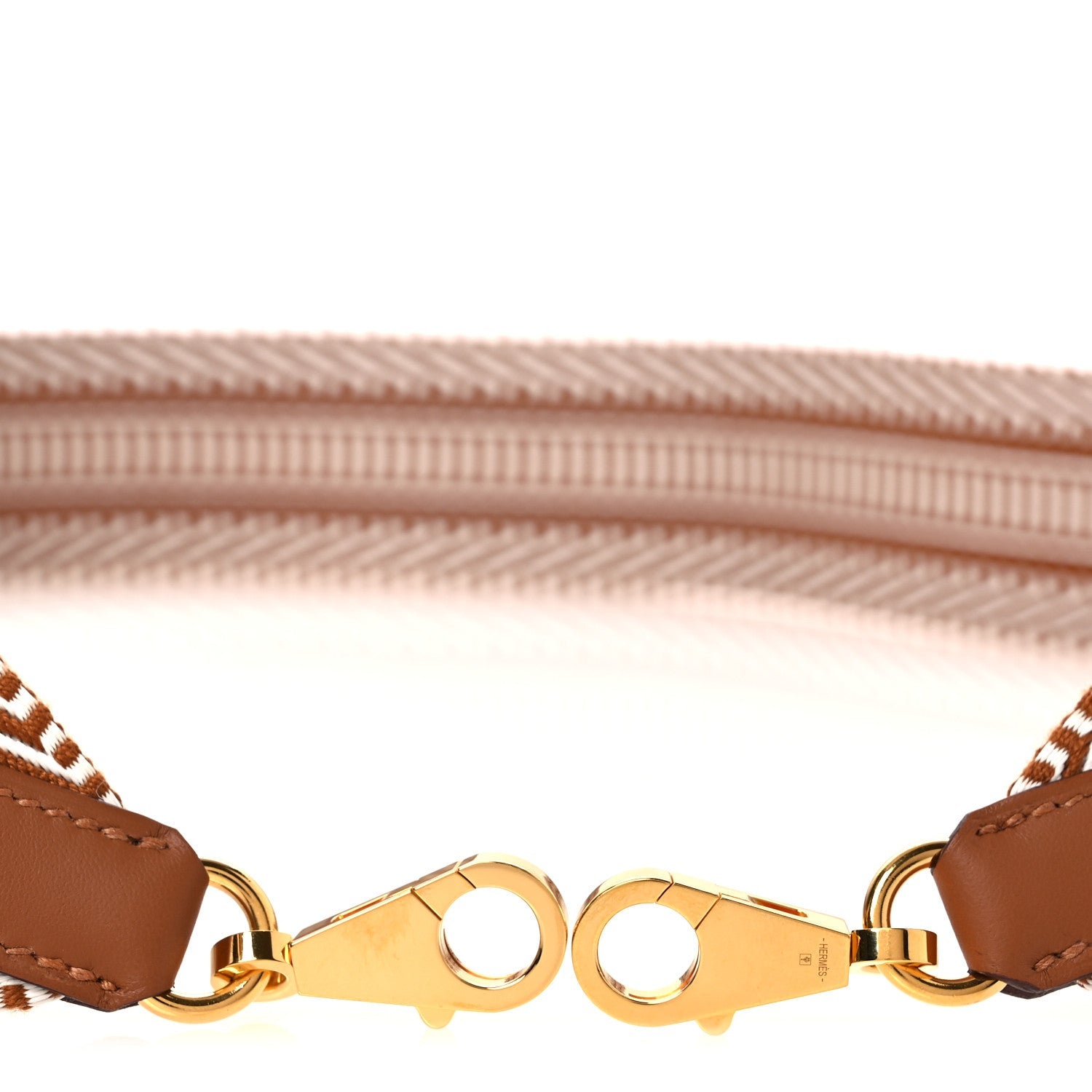 Toile Swift 50mm Sangle Cavale Shoulder Strap Ecru Beige Gold