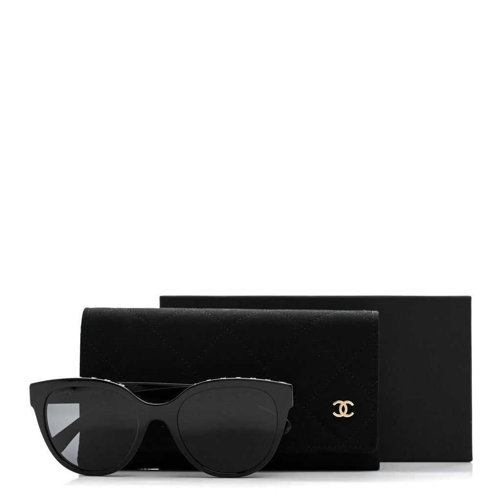 Acetate CC Butterfly Sunglasses 5414-A Black