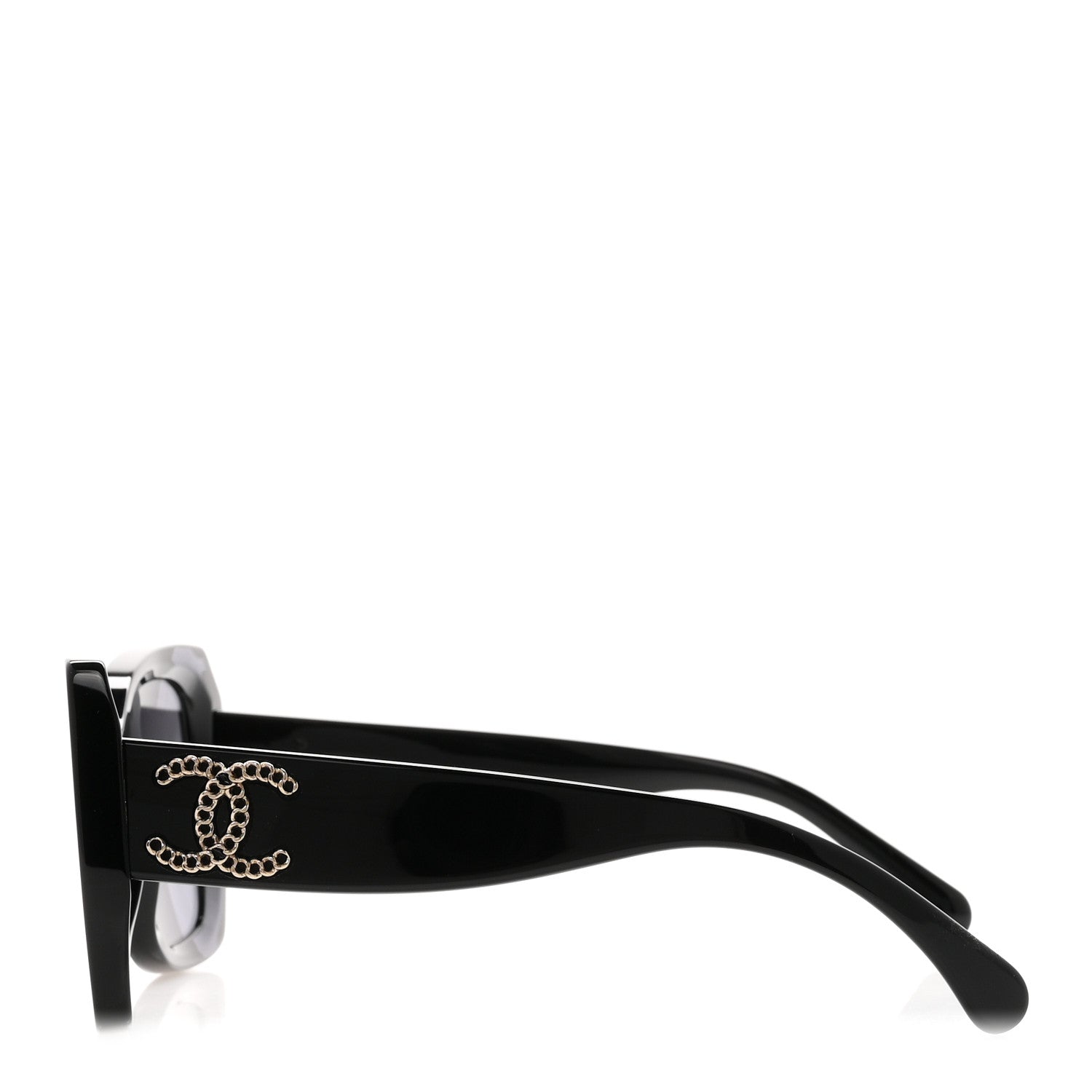 Acetate CC Polarized Square Sunglasses 5555 Black