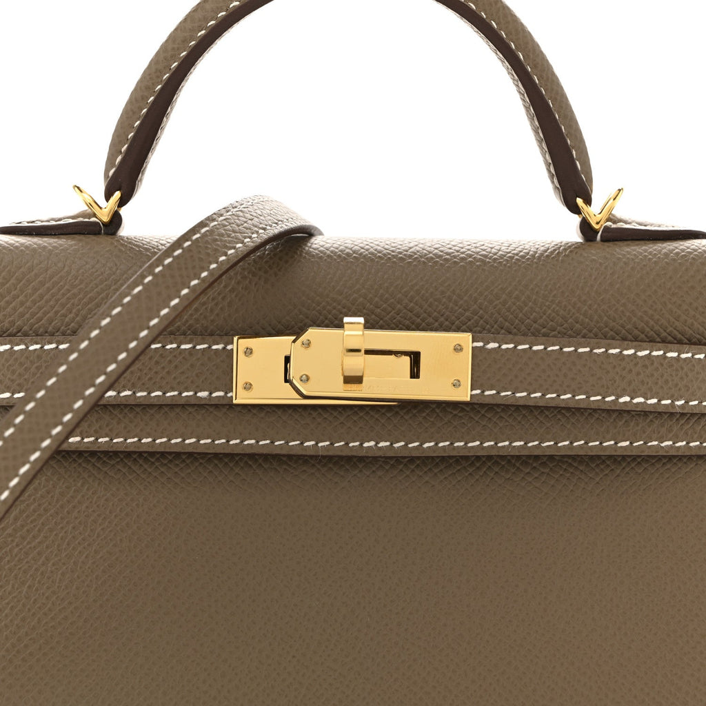 Epsom Mini Kelly Sellier 20 Etoupe