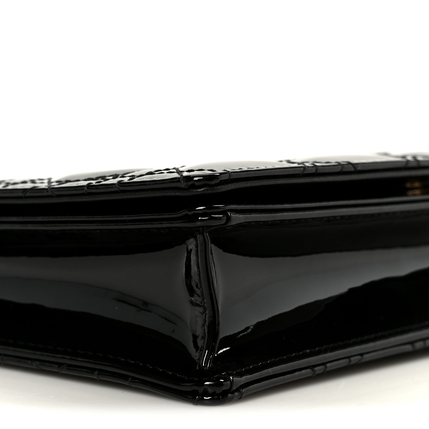 Patent Cannage Lady Dior Convertible Clutch Black