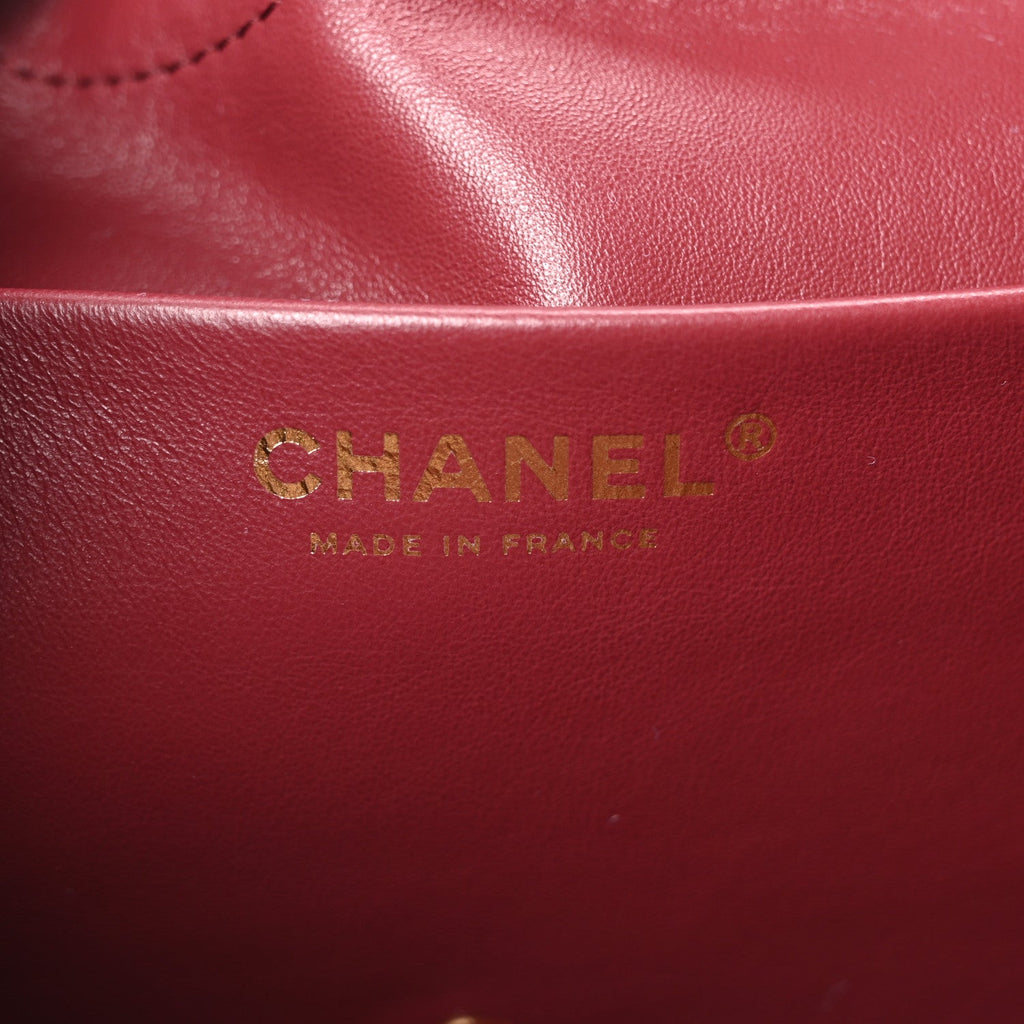 Grained Calfskin Small Souplissimo Maxi Flap Green