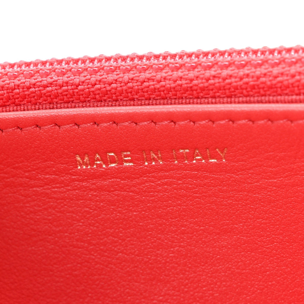 Caviar Quilted Boy Wallet On Chain WOC Red