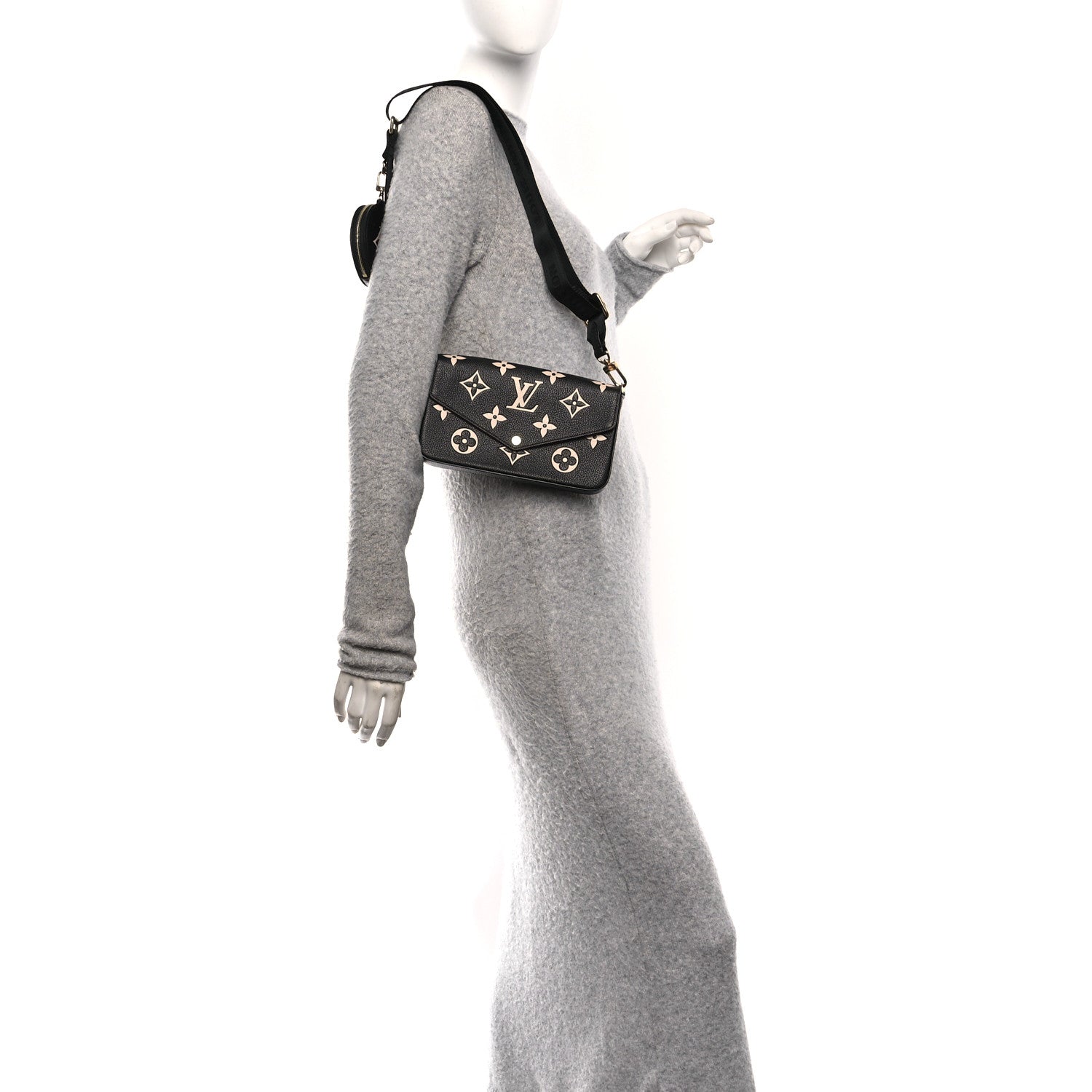 Empreinte Monogram Giant Felicie Pochette Black Beige