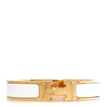 Enamel Narrow Clic Clac H Bracelet PM White
