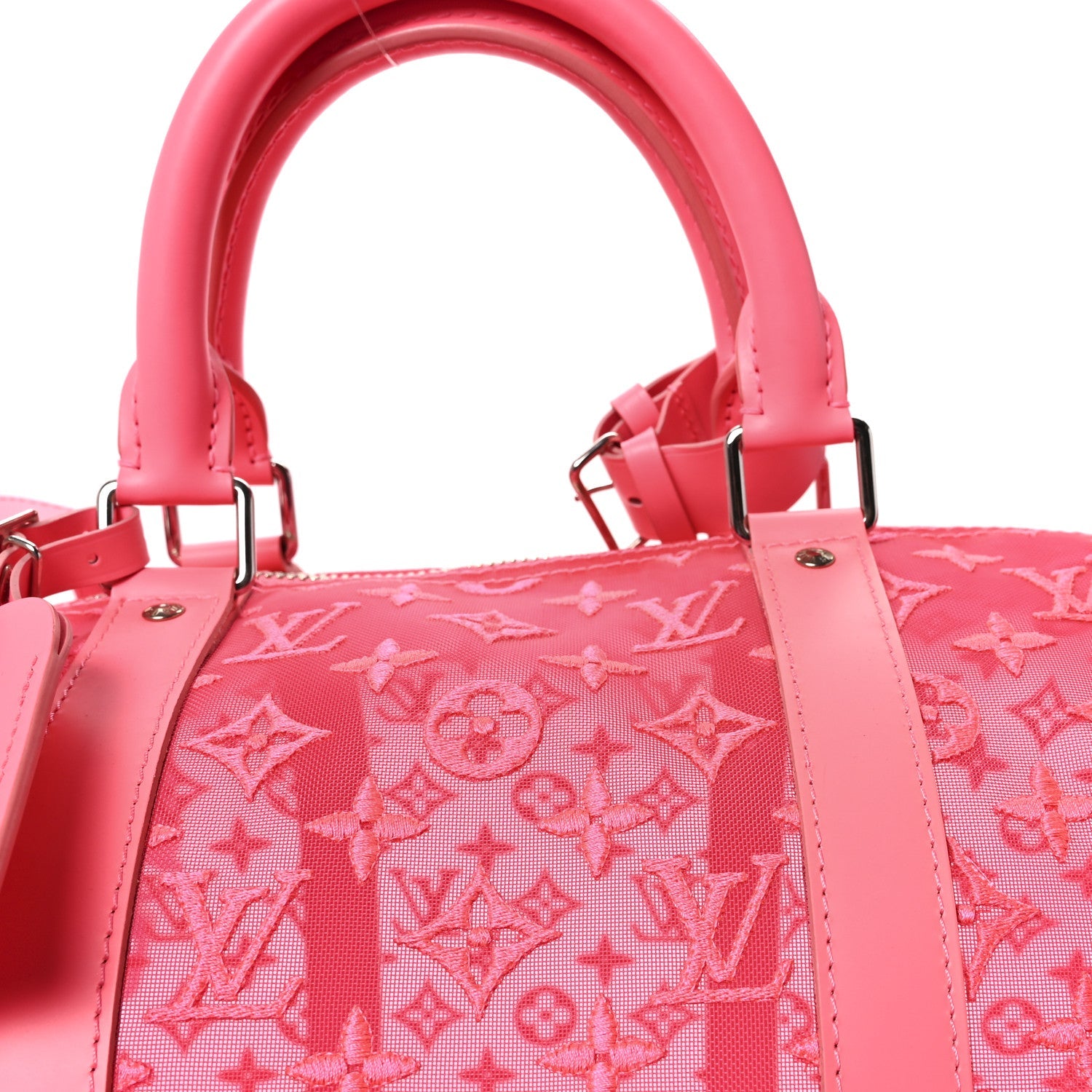 Monogram Fluo See Through Keepall Bandouliere 50 Rose