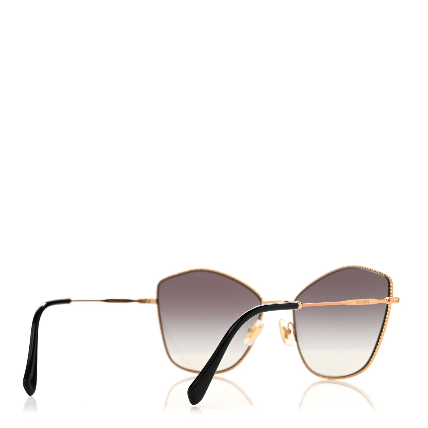 Metal Cat Eye Sunglasses SMU60V Gold Grey