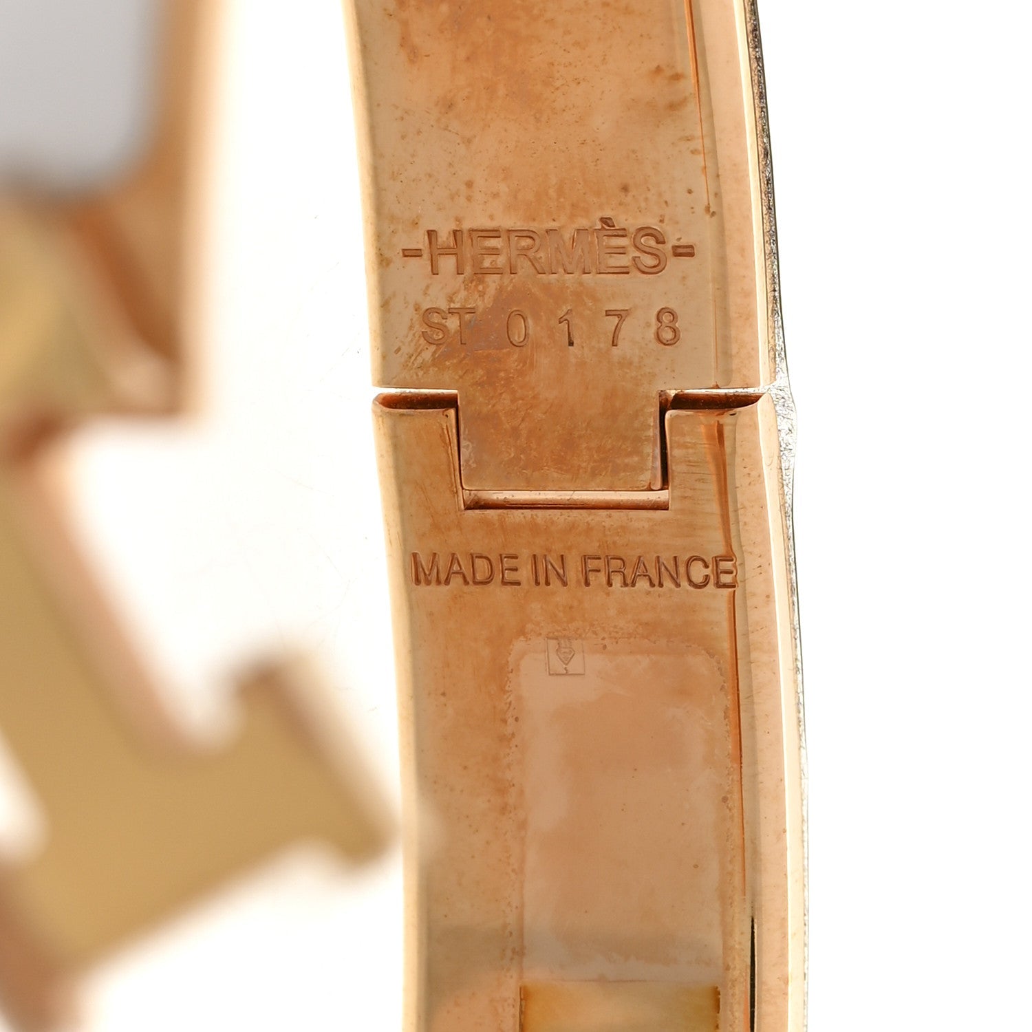 Enamel Narrow Clic Clac H Bracelet GM White