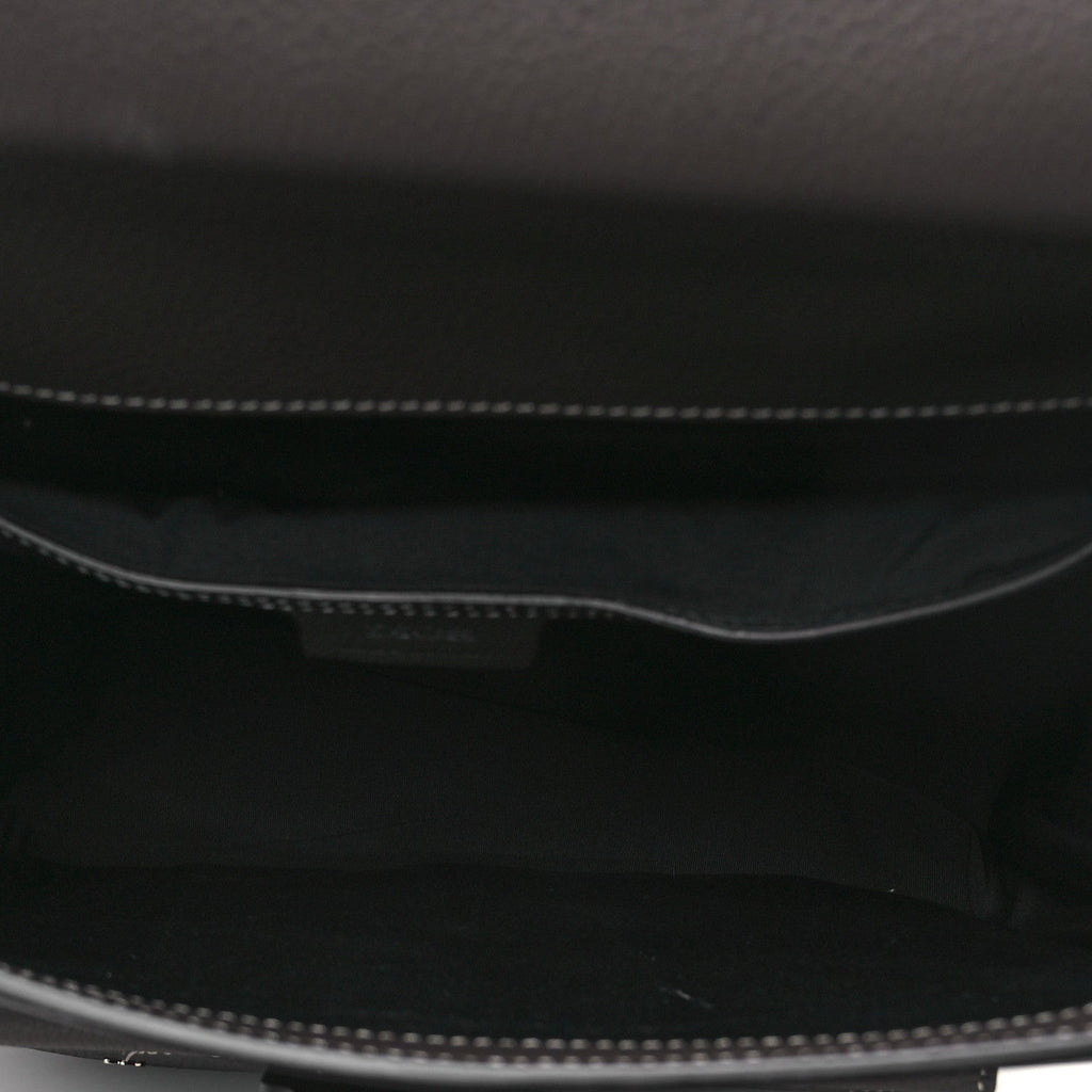 Grained Calfskin Maxi Gallop Sling Bag Grey