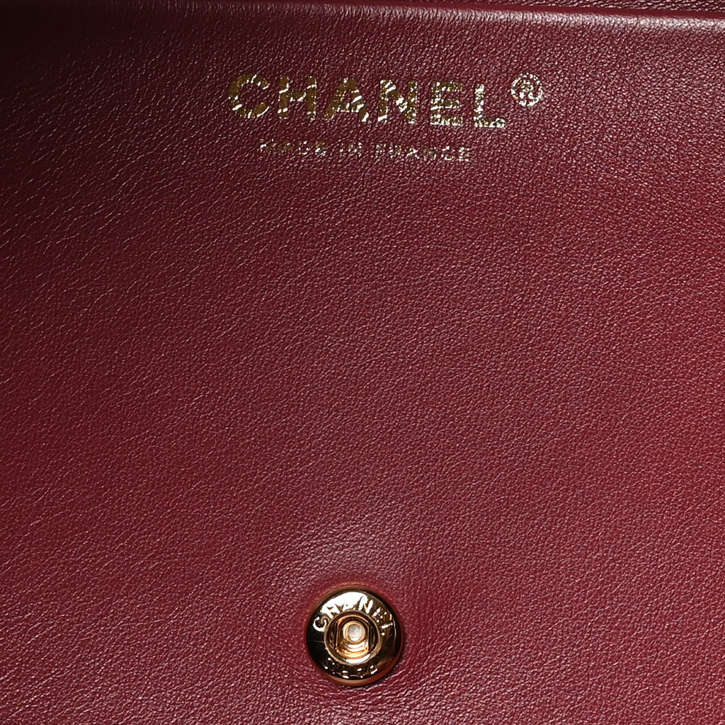 Grained Calfskin Small Souplissimo Maxi Flap Green