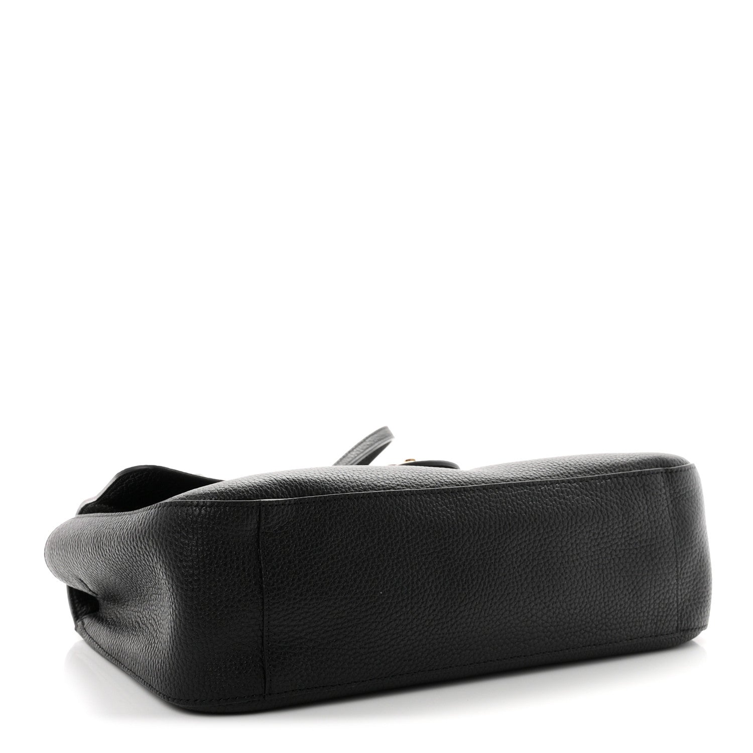 Grained Calfskin Small Souplissimo Maxi Flap Black