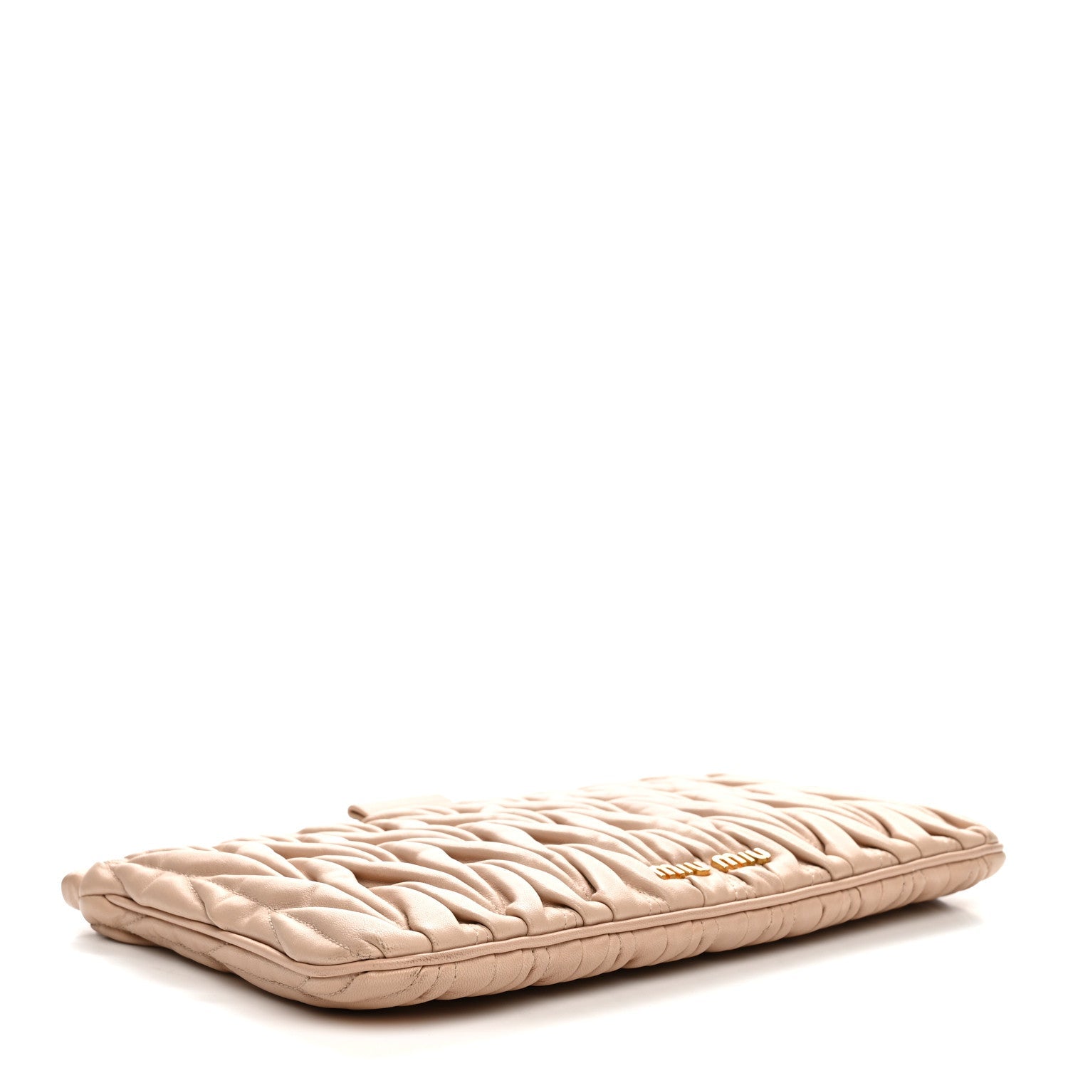 Nappa Matelasse Clutch Cammeo