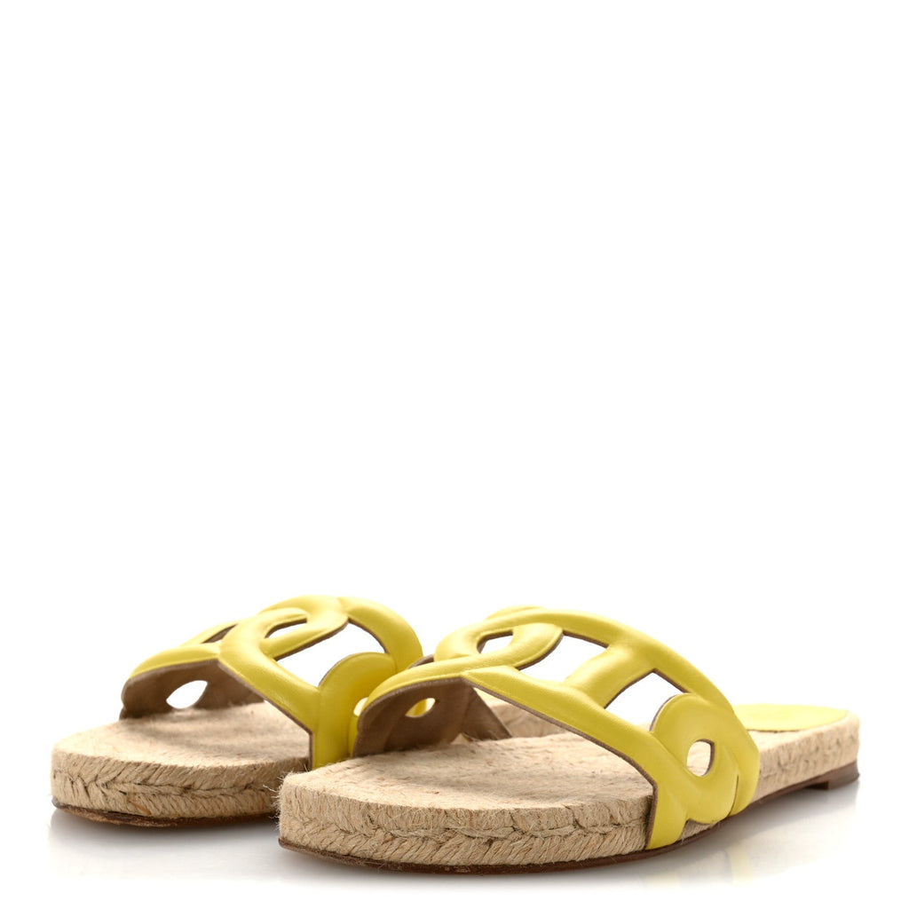 Nappa Famosa Espadrille Sandals 40 Jaune Curcuma