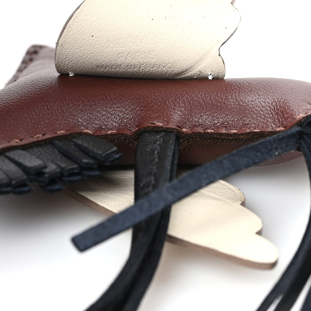 Milo Lambskin Grigri Rodeo Pegase Horse Bag Charm PM Terre Black Craie