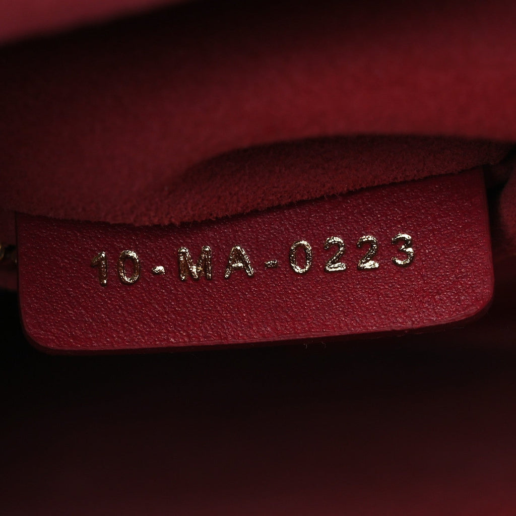 Lambskin Cannage Small My ABCDior Lady Dior Red