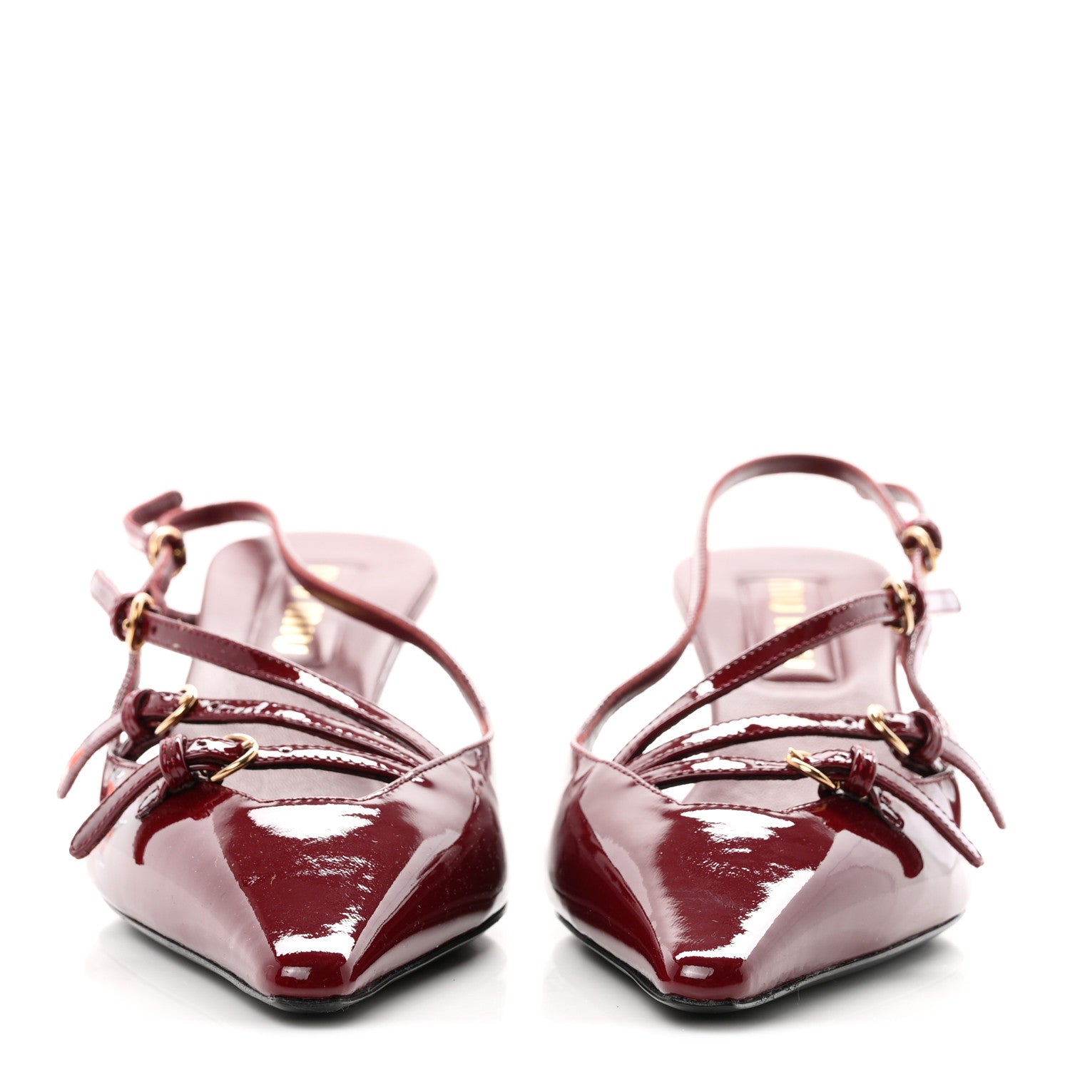 Vernice Buckle 55mm Slingback Pumps 39 Porpora