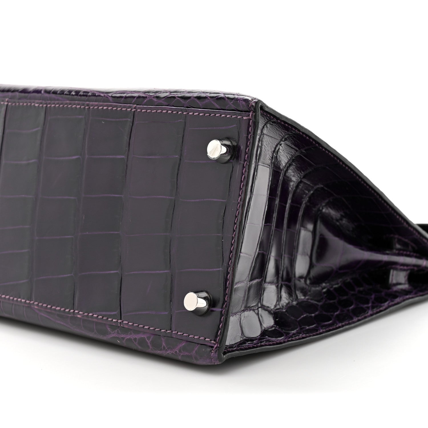 Shiny Niloticus Crocodile Kelly Sellier 28 Amethyst