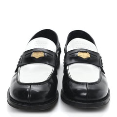 Spazzolato Penny Loafer 39 Black White