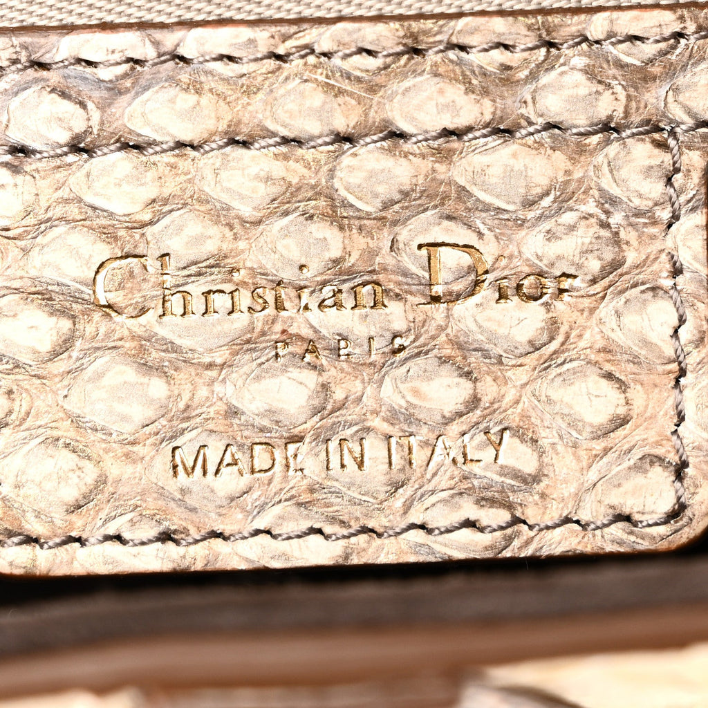 Metallic Snakeskin Saddle Bag Gold Multicolor
