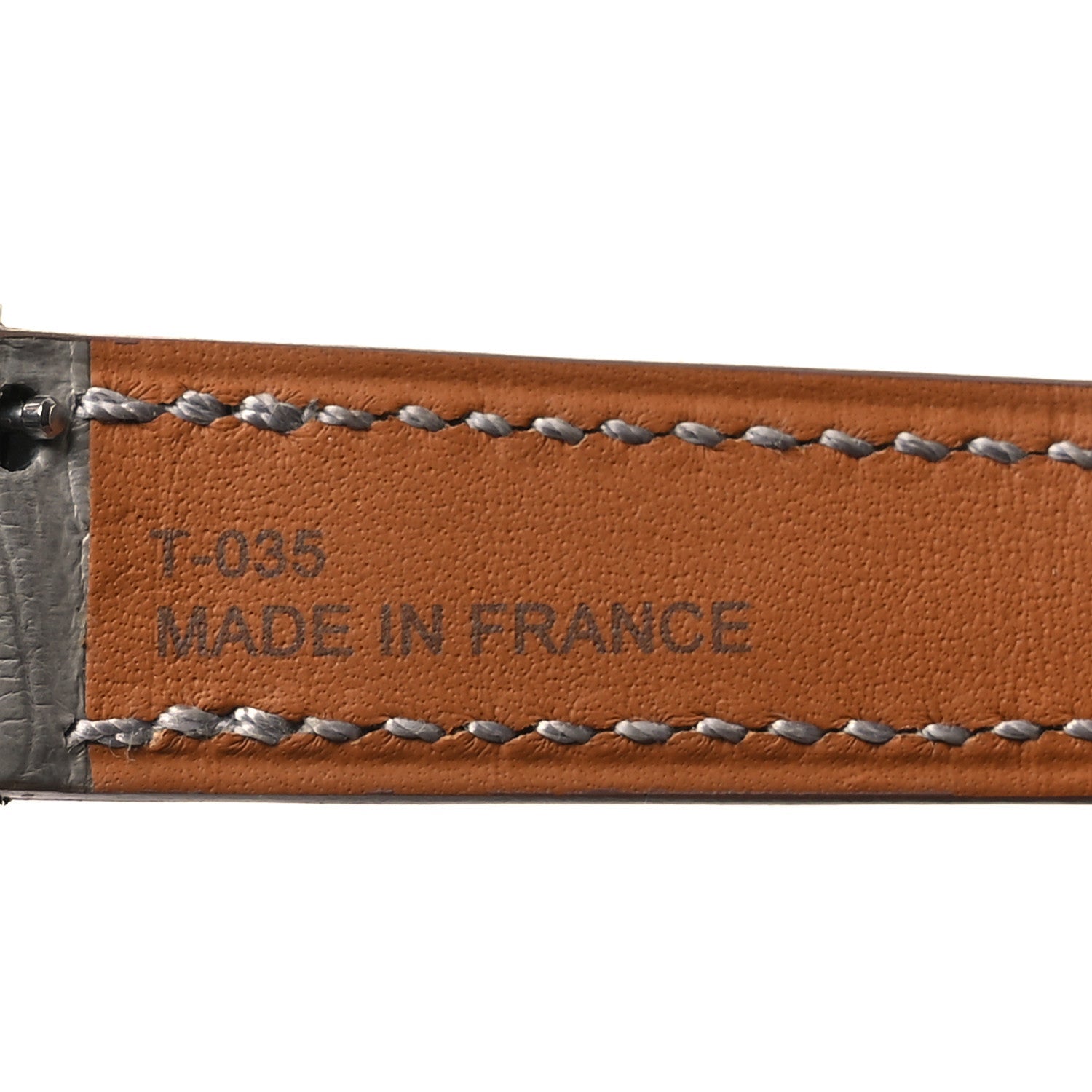 Matte Alligator Heure H Hour Watch Strap Gris Perle