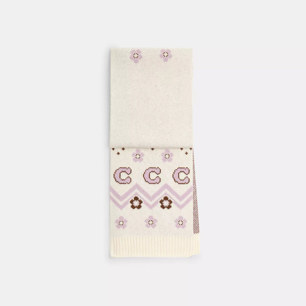 Coach Outlet Fair Isle Print Knit Muffler