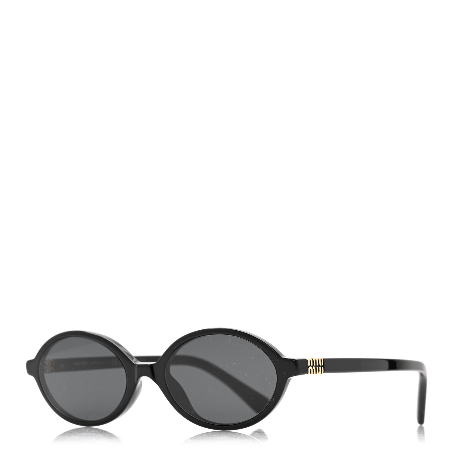 Acetate Oval Regard Sunglasses SMU04Z Black