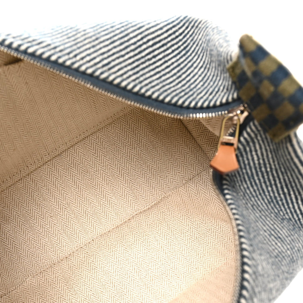Wool Small Bride-A-Brac H Natte Pouch Bleu Abysse