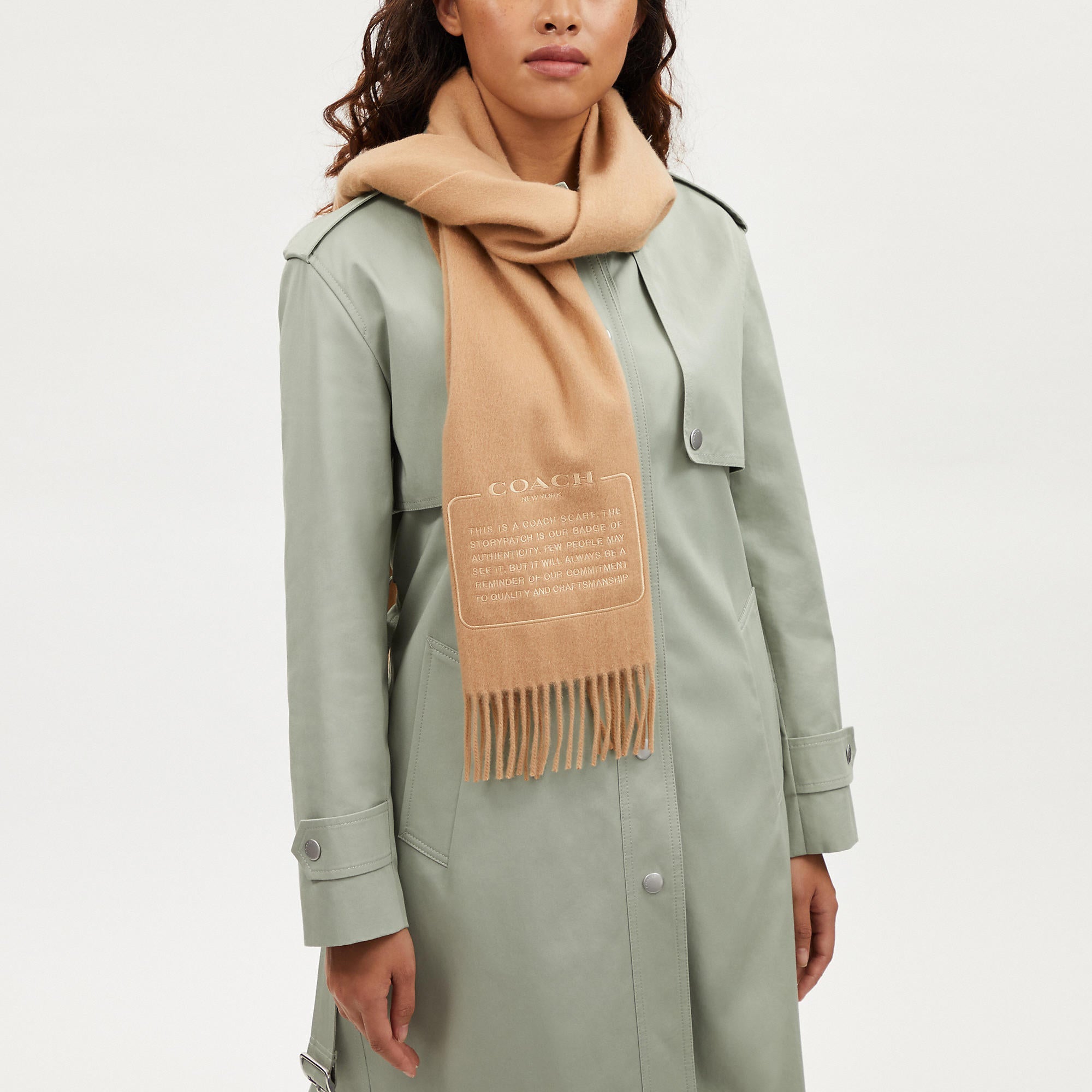 Coach Outlet Embroidered Patch Cashmere Muffler