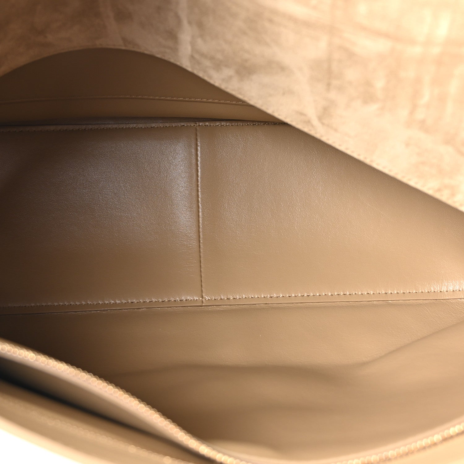 Suede Calfskin Souplissimo Maxi Flap Dark Beige