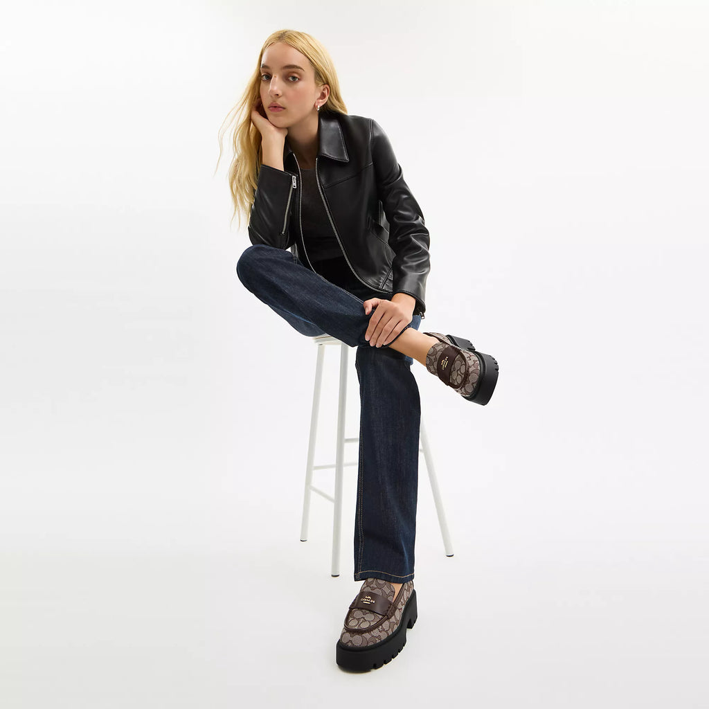 Coach Outlet Lucy Loafer In Signature Jacquard