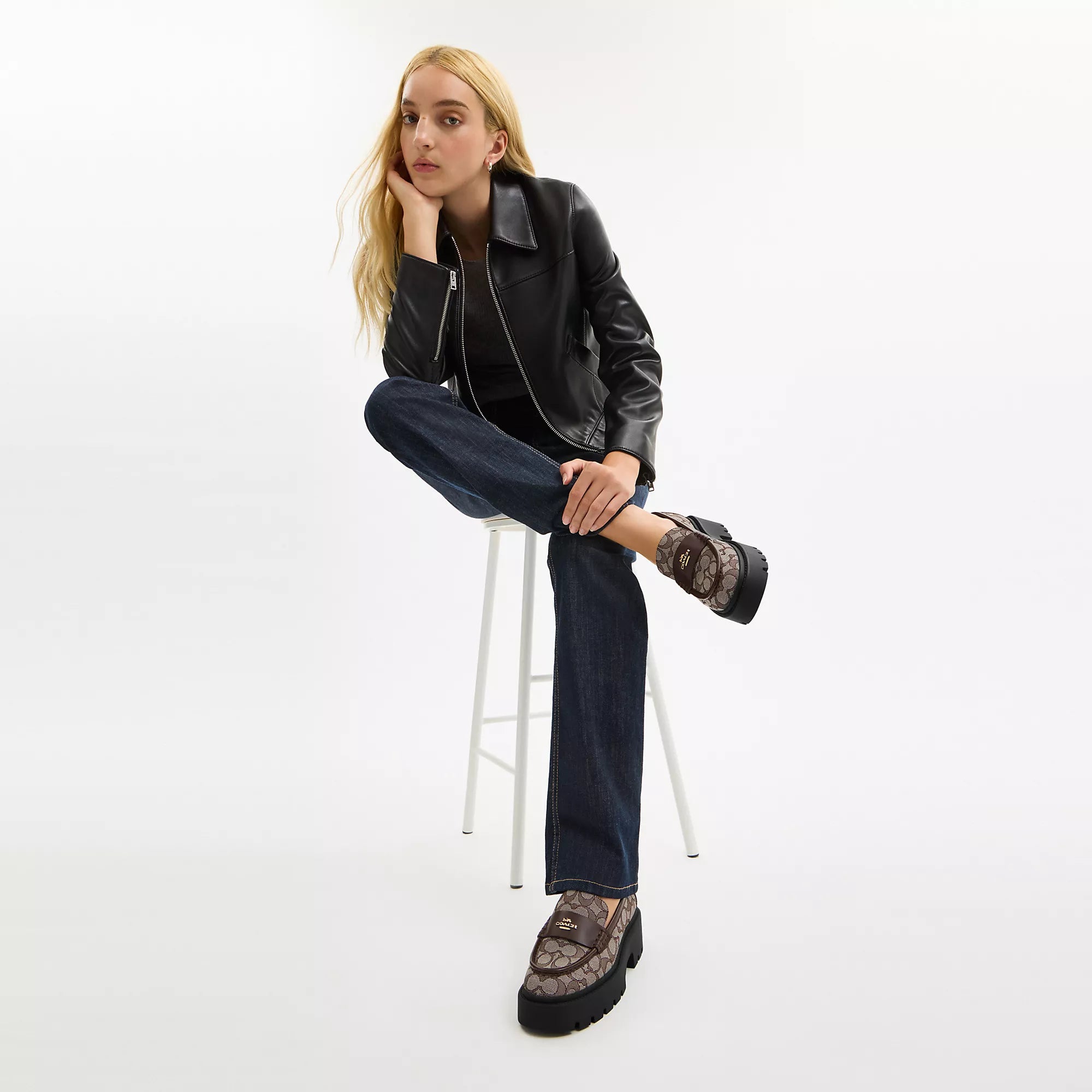 Coach Outlet Lucy Loafer In Signature Jacquard