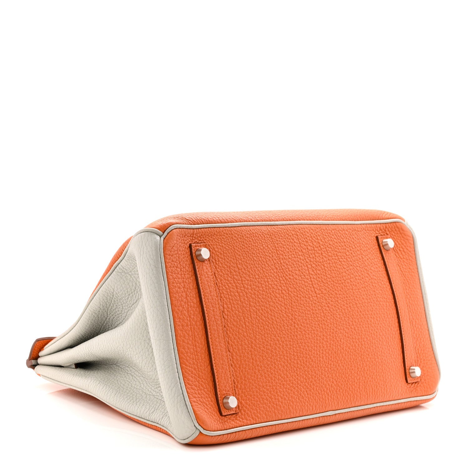 Togo Horseshoe Birkin 35 Orange Gris Perle