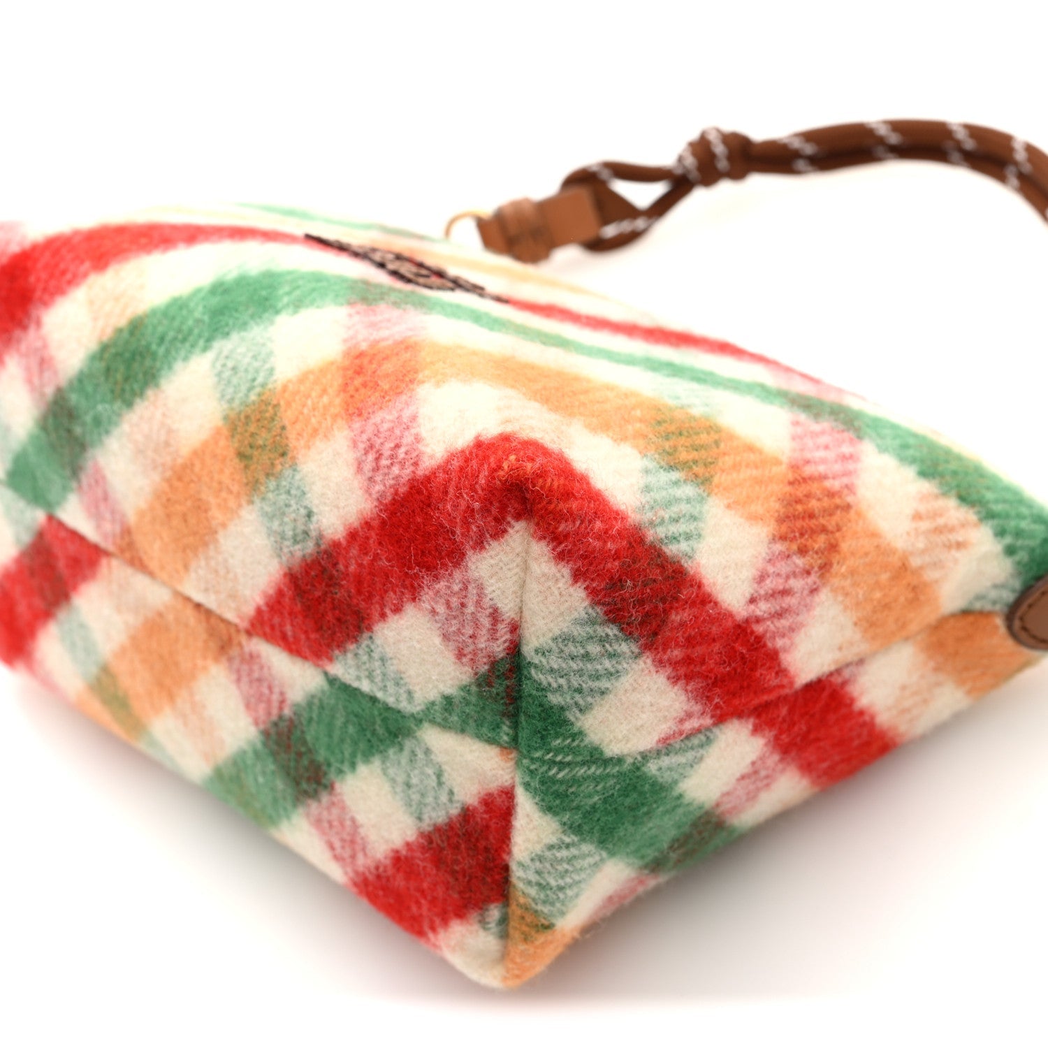 Tartan Matelasse Plaid Hand Bag Rosso Verde