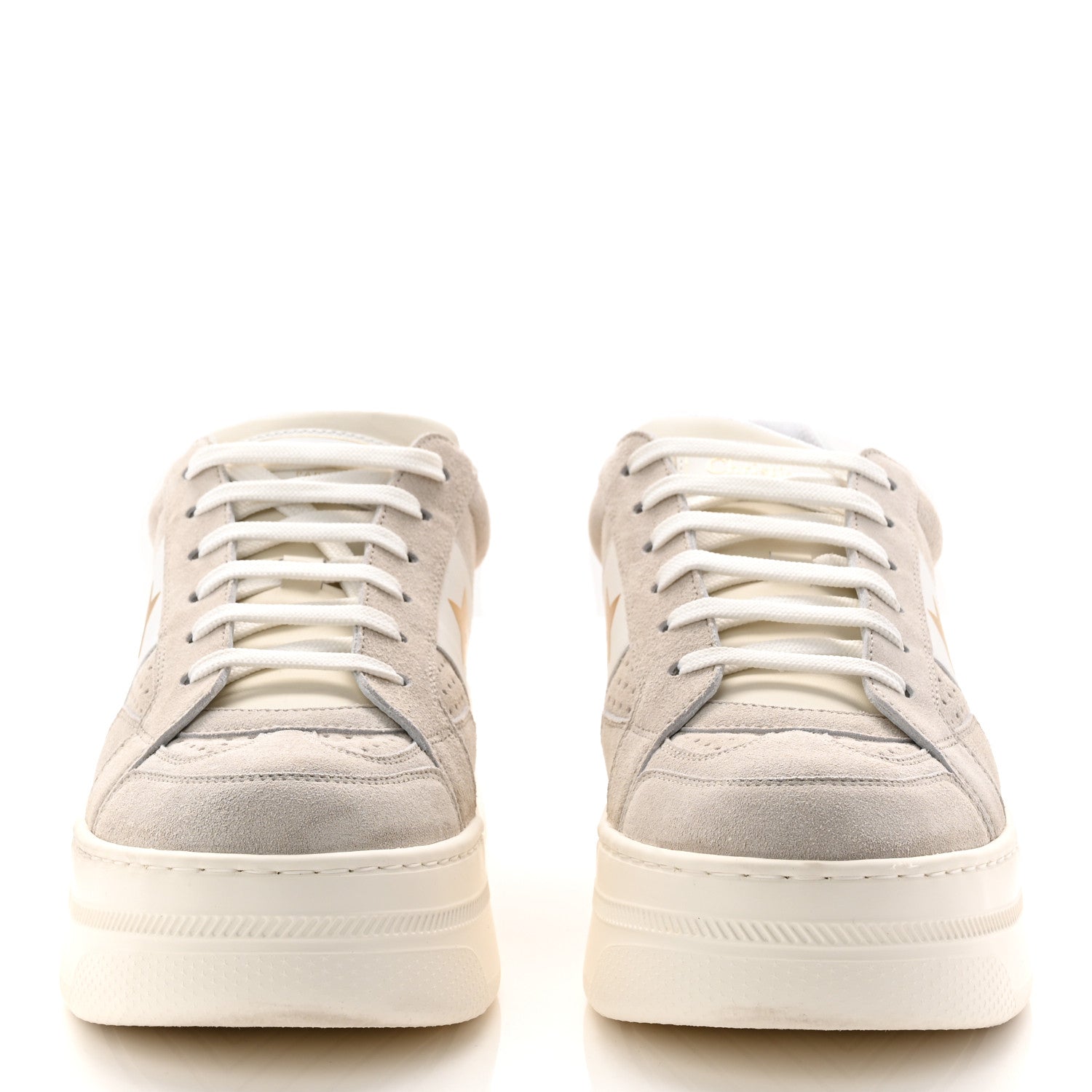 Suede Calfskin Dior Star Ors Platform Sneakers White Black 39 Light Beige White