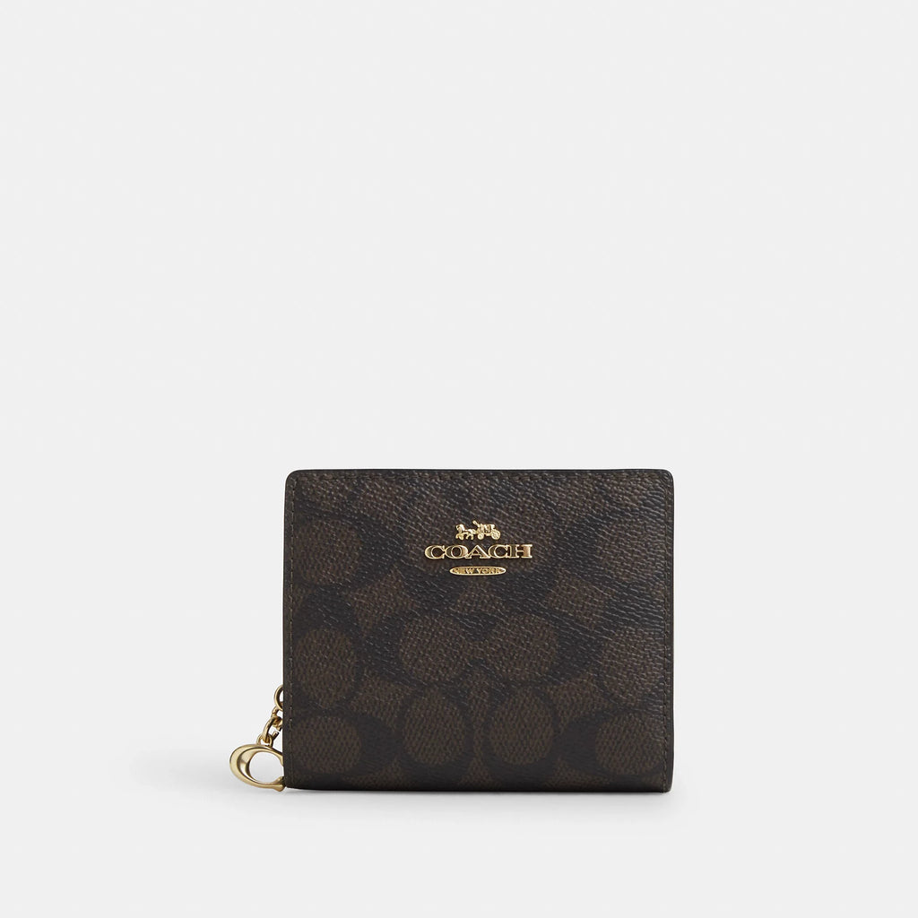Coach Outlet Snap Wallet In Signature Canvas