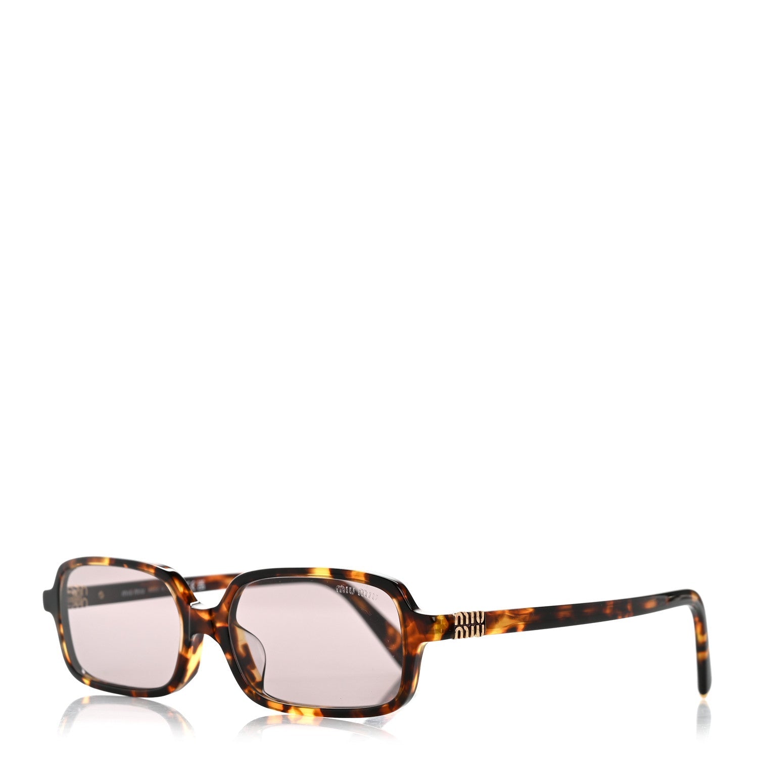 Acetate Rectangle Regard Sunglasses SMU11Z-F Camel Beige
