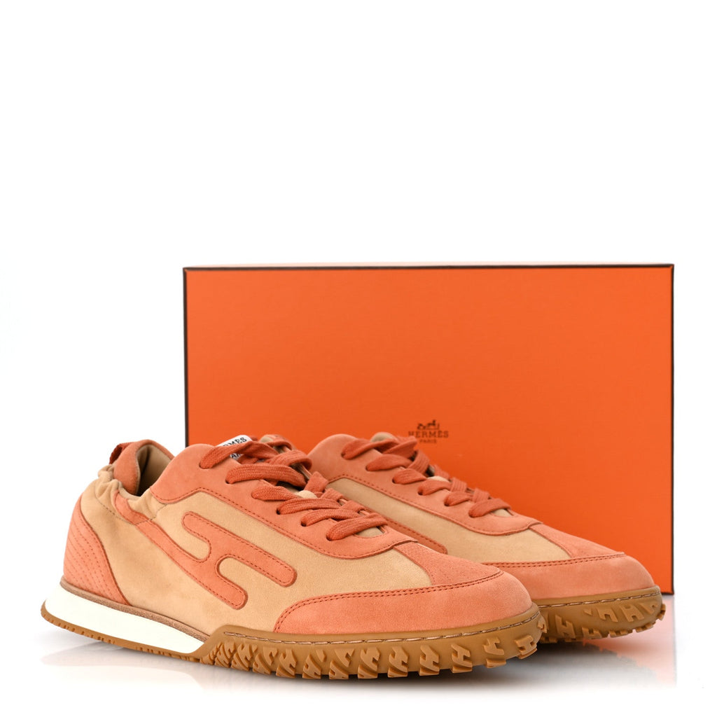 Suede Goatskin Jet Sneakers 41 Beige Natura Orange Nacarat