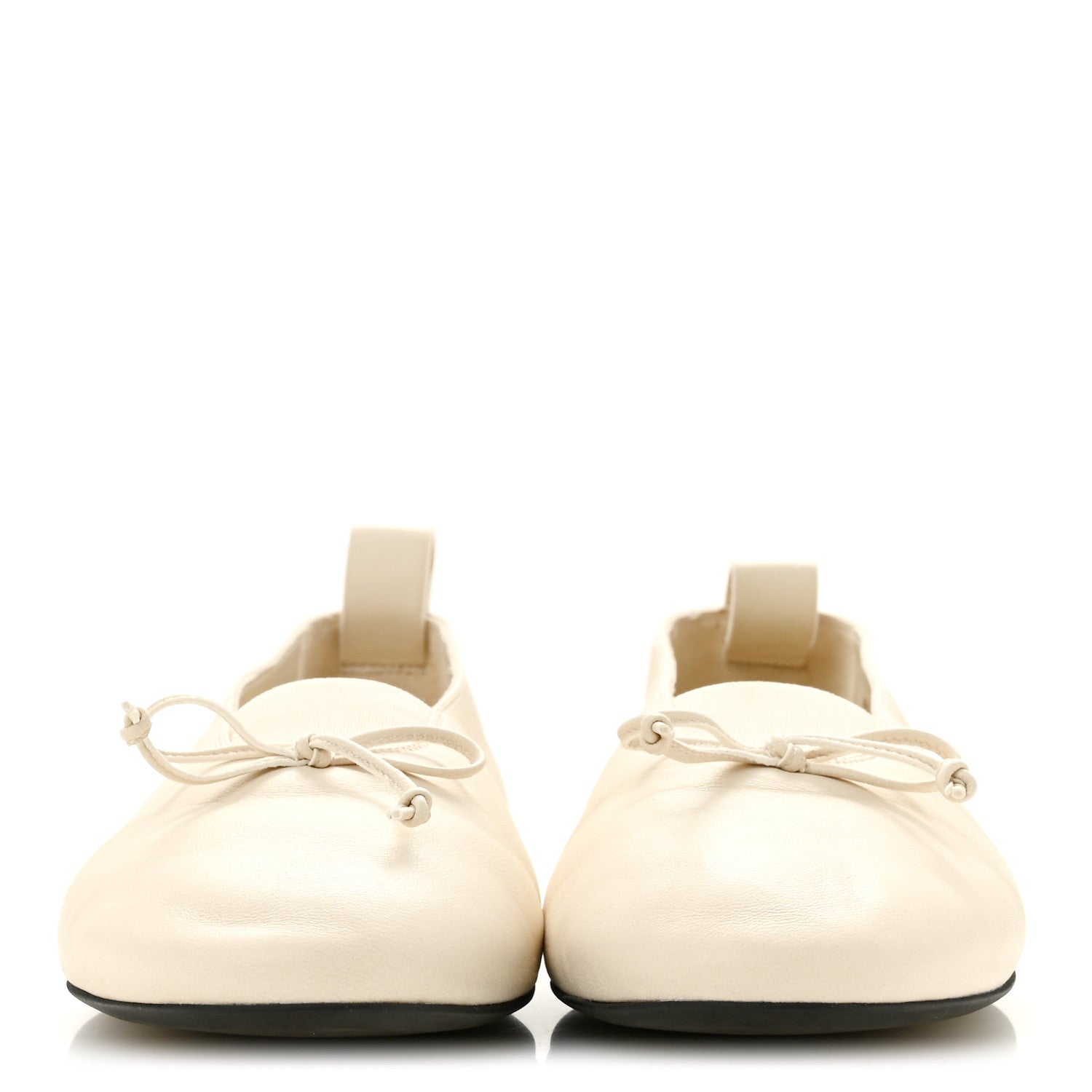 Nappa Womens Elan Bow Ballerina Flats 36 Avorio