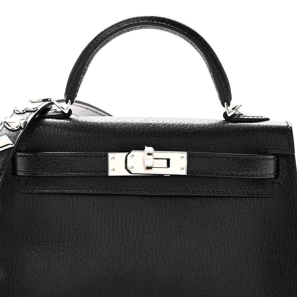 Chevre Chamkila Clou de Coeur Mini Kelly Sellier 20 Black