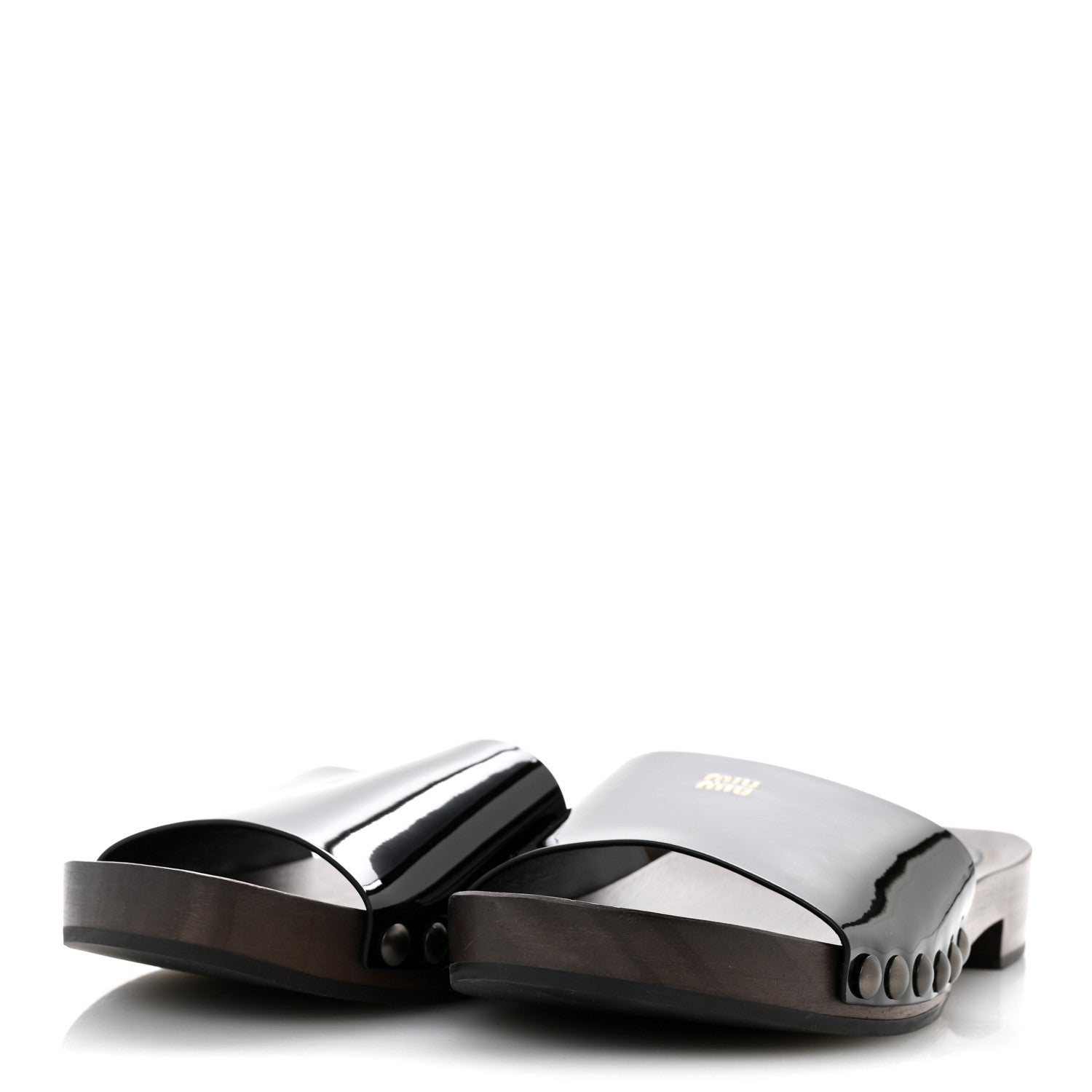 Patent Logo Slide Clogs 36 Black