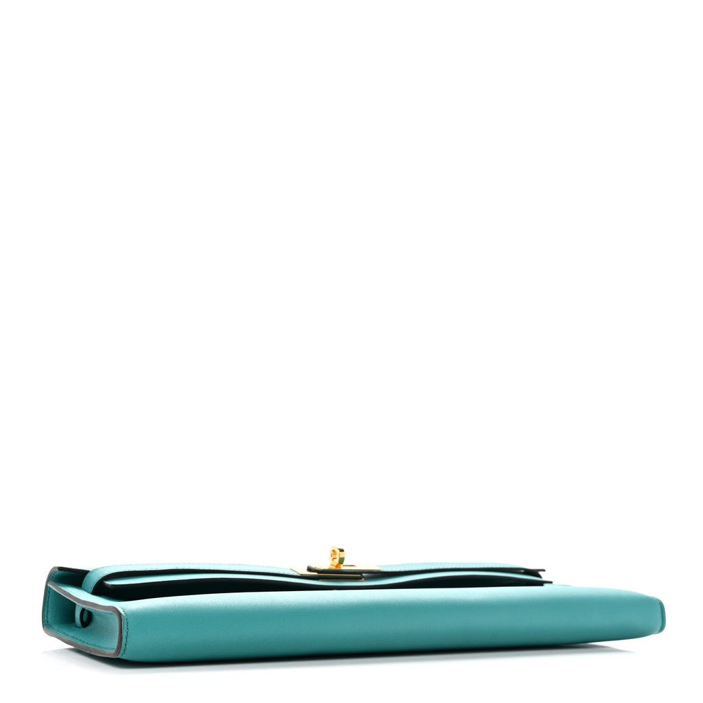 Swift Kelly Cut Clutch Pochette Vert Verone