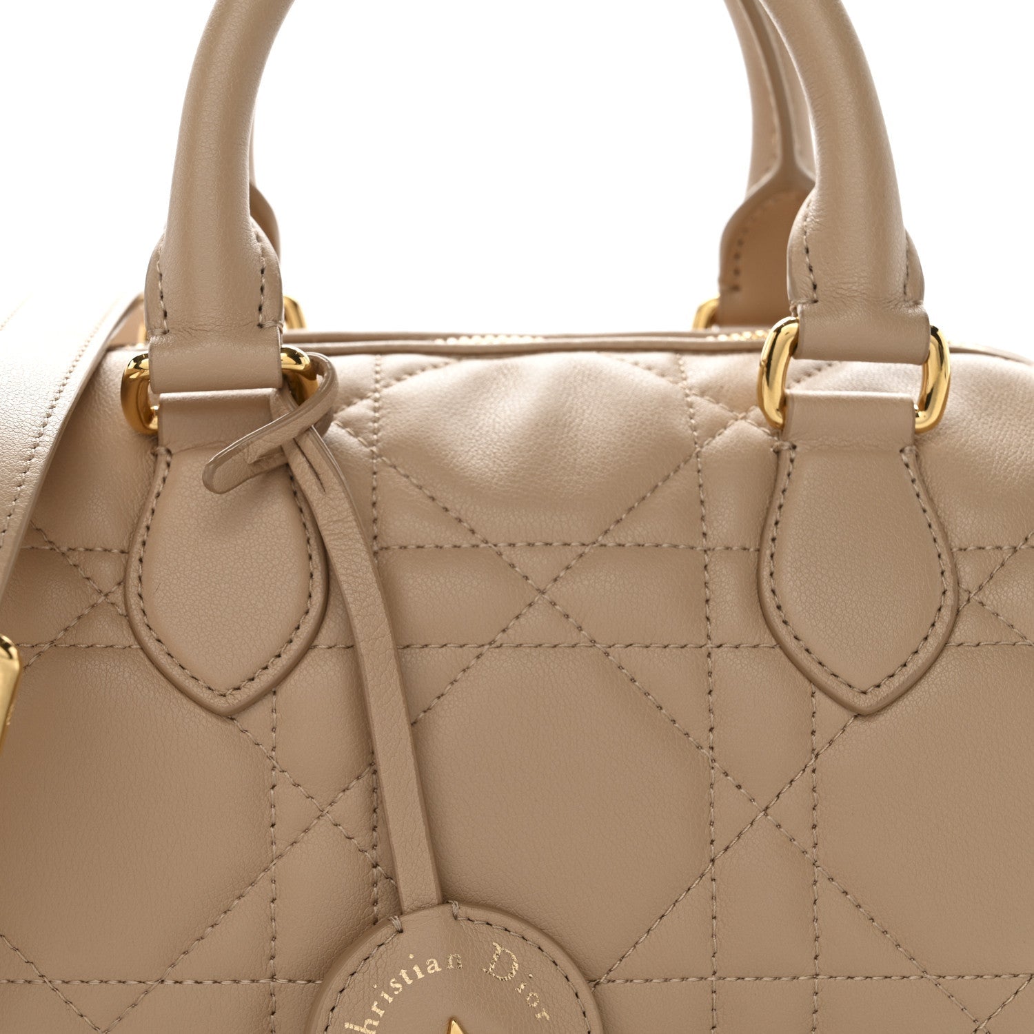 Calfskin Macrocannage Groove 20 Bag Biscuit